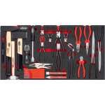 Sada kleští, kladiv a dlát v pěnové výplni, 29 ...