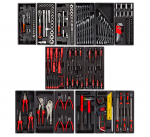 Sada nářadí do dílenského vozíku, 15 výplní, 24...