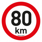 Samolepka omezení rychlosti  80 km/h reflexní (...