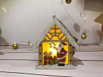 Dekorace MagicHome Santa v domečku, 1xLED, 9x3x...