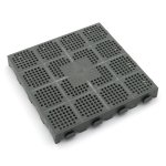 Šedá plastová děrovaná terasová dlažba Linea Co...