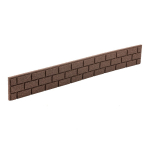Šedý gumový zahradní obrubník FLOMA Bricks - 12...