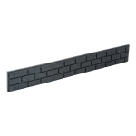 Šedý gumový zahradní obrubník FLOMA Bricks - 12...