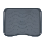 Šedý plastový odkapávač na boty FLOMA Waves - 3...