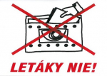 SK - Letáky nie! 70x50mm - samolepka