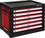 Skříňka dílenská 6 zásuvky 690x465x535mm červená