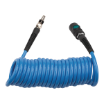 Spirálová PU hadice 5 m, ø 6,5/10 mm, 10 bar s ...