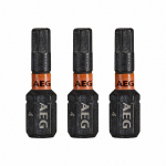 Šroubovací bit HEX4 25mm AEG, sada 3ks