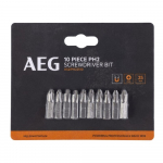 Šroubovací bit PH2 25mm AEG, sada 10ks