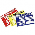 Štítek plastový \"NA PRODEJ\" - modro...