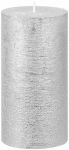 Svíčka MagicHome stříbrná, 6,9x13cm