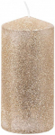 Svíčka s flitry MagicHome šampaň, 5,5x12cm
