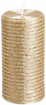 Svíčka s flitry MagicHome šampaň, 5x9,5cm