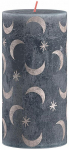 Svíčka válec bolsius Rustic with print Slate Bl...