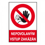 Tabulka bezpečnostní - plast A4 "Nepovolan...