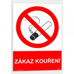 Tabulka bezpečnostní - plast A4 "Zákaz kou...