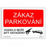 Tabulka bezpečnostní - plast A4 "Zákaz par...