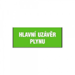 Tabulka - Hlavní uzávěr plynu (samolepka 210x87...