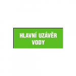 Tabulka - Hlavní uzávěr vody (samolepka 210x87 mm)