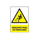 Tabulka - Nebezpečí pádu do prohlubně (plastová...