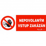 Tabulka - Nepovolaným vstup zakázán (samolepka ...