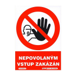 Tabulka - Nepovolaným vstup zakázán (samolepka A4)