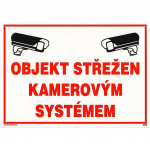 Tabulka - Objekt střežen kamerovým systémem (pl...