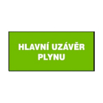 Tabulka plastová | Hlavní uzávěr plynu