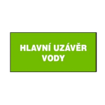 Tabulka plastová | Hlavní uzávěr vody