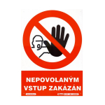 Tabulka plastová | Nepovolaným vstup zakázán