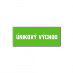 Tabulka - Únikový východ (samolepka 210x87 mm)