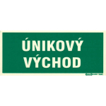 Tabulka - Únikový východ text (FL plast 200x87 mm)
