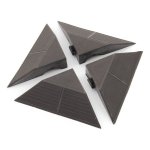 Hnědý plastový rohový nájezd pro terasové dlažd...