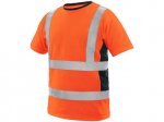Tričko CXS EXETER, výstražné, pánské, oranžovo-...