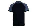 Tričko CXS OLIVER, krátký rukáv, černo-šedé