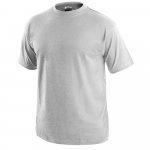 Triko DANIEL, krátký rukáv, světle šedý melír, ...