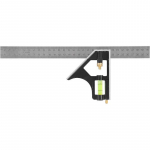 Úhelník FSC-13, 30cm, stolařský s vodováhou