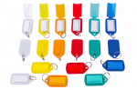 Vícebarevné CLICK plastové visačky na klíče - m...