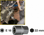 Vnější nástrčný klíč TORX H22 E18 Hazet 2871-E1...