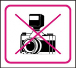 Zákaz fotografování - samolepka 100x90mm