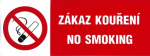 Zákaz kouření - No smoking 210x70mm - samolepka
