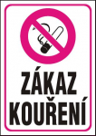 Zákaz kouření - samolepka A4
