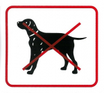 Zákaz vstupu se psem 110x90mm - samolepka