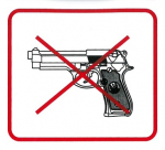 Zákaz vstupu se zbraní 110x90mm - samolepka