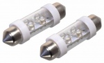 Žárovka 4LED 12V  suf. SV8.5 38mm bílá  2ks