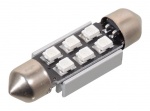 Žárovka 6 SMD LED 12V suf. SV8.5 38mm s rezisto...