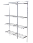Závěsný drátěný regál, 4 police, 1200 x 300 x 1...
