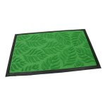 Zelená textilní gumová vstupní rohož FLOMA Leav...