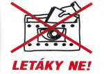 Znak "Letáky ne" 37x52mm - samolepka