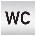 Znak rozlišovací "WC", 60 x 60 mm, sa...